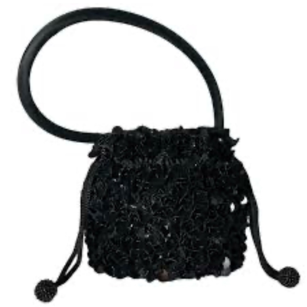 NWOT Vintage | Bags | 9s Y2k Vintage Beads And Sequins Drawstring Bucket Bag